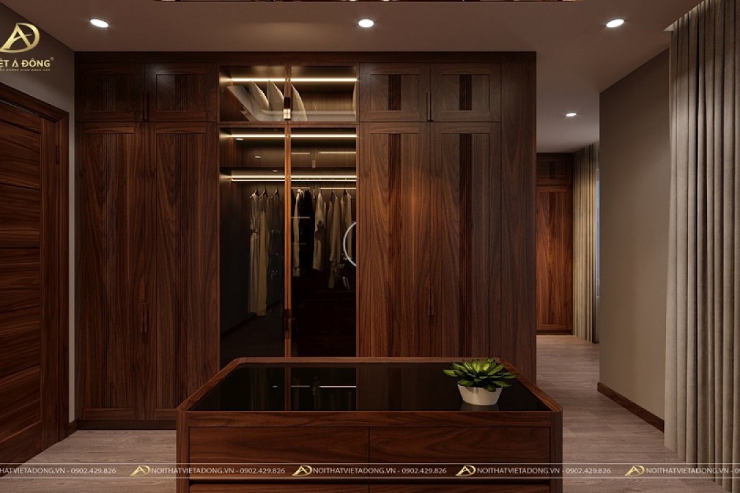 Tủ quần áo gỗ óc chó TA-16